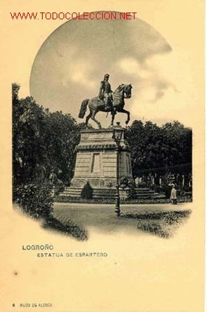 Postales: LOGRO&Ntilde;O. ESTATUA DE ESPARTERO. - Foto 1