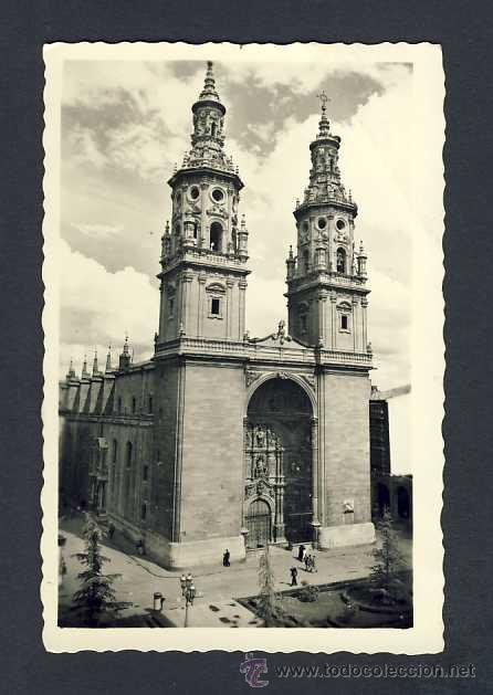 Postales: Postal de LOGRO&Ntilde;O: Torres gemelas de la Colegiata (Ed.Arribas num.91) - Foto 1