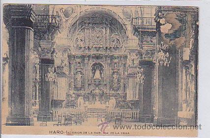 Postales: POSTAL HARO INTERIOR DE LA BASILICA DE LA VEGA - Foto 1