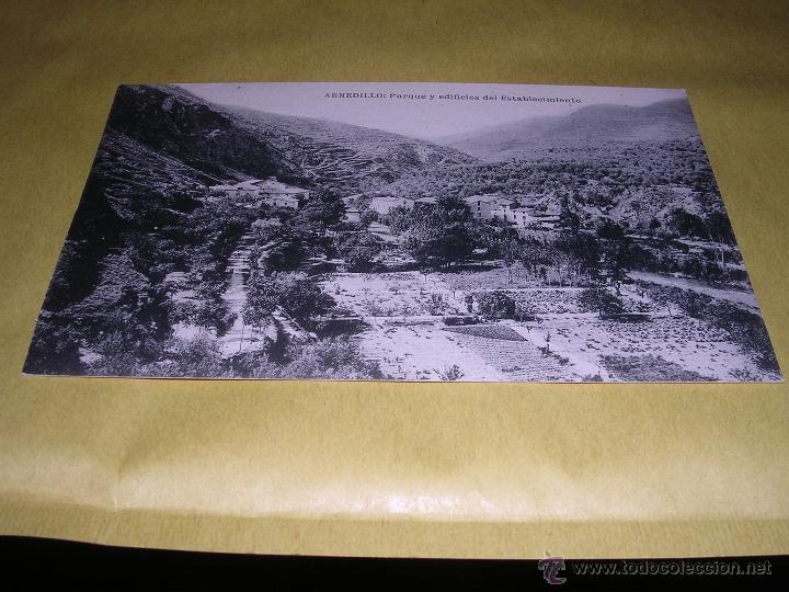 Postales: BALNEARIOS - ARNEDILLO . PARQUE Y EDIFICIOS DEL ESTABLECIMIENTO HAUSER Y MENET 14X9 CM. - Foto 1