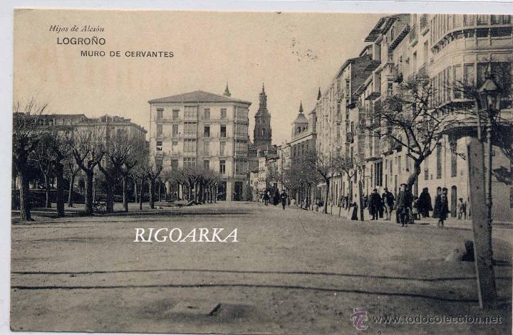 Postales: LOGRO&Ntilde;O.- MURO DE CERVANTES - Foto 1