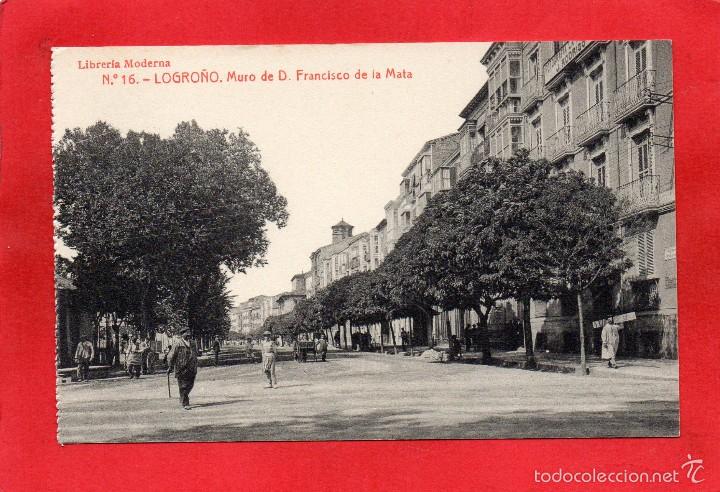 Postales: logro&ntilde;o. 16 muro francisco mata - Foto 1