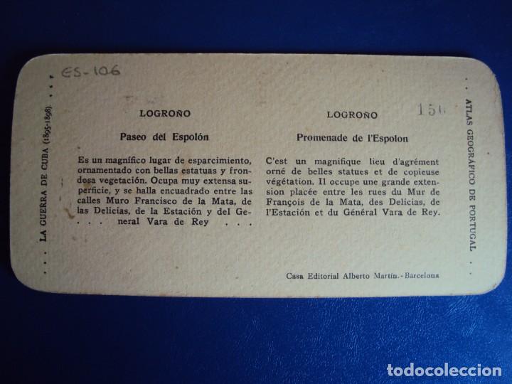 Postales: (ES-106) LOGRO&Ntilde;O - PASEO DEL ESPOLON - Foto 2