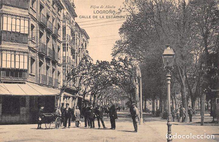 Postales: LOGRO&Ntilde;O.- CALLE DE LA ESTACI&Oacute;N - Foto 1