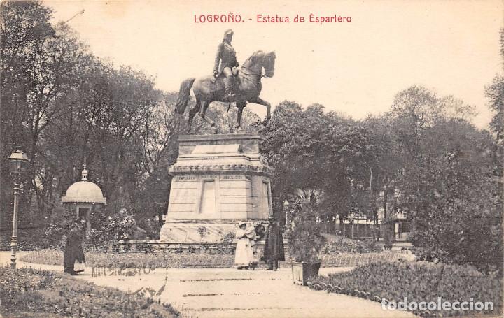 Postales: LOGRO&Ntilde;O.- ESTATUA DE ESPARTERO - Foto 1