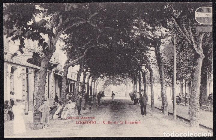 Postales: POSTALES - LOGRO&Ntilde;O. CALLA DE LA ESTACI&Oacute;N. - Foto 1
