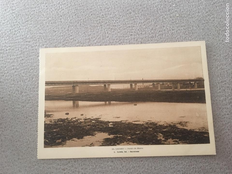 Postales: Logro&ntilde;o puente de hierro - Foto 1