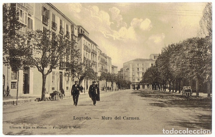Postales: POSTAL LOGRO&Ntilde;O MURO DEL CARMEN - Foto 1