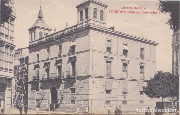 Postales: LOGRO&Ntilde;O - PALACIO CONSISTORIAL - LIBRER&Iacute;A MODERNA - Foto 1