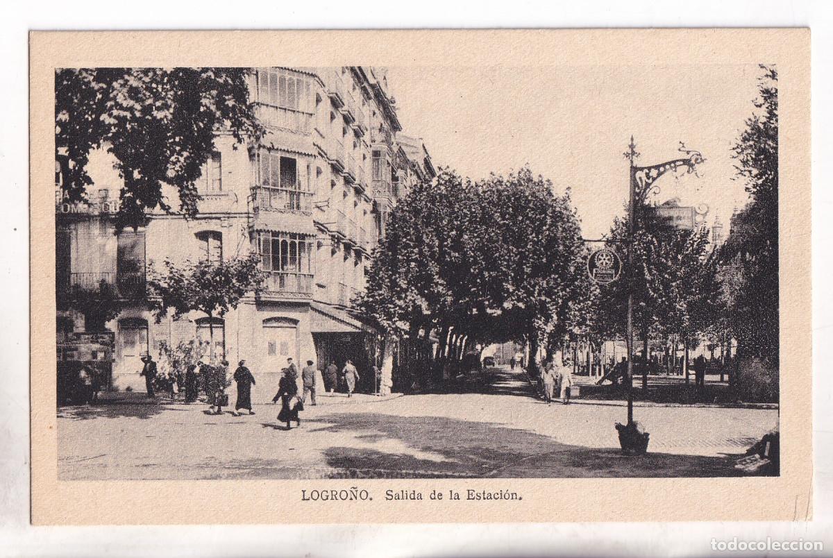 Postales: POSTAL. LOGRO&Ntilde;O. SALIDA DE LA ESTACI&Oacute;N. LA RIOJA