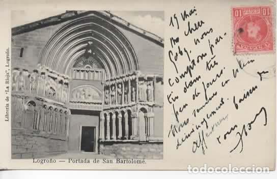 Postales: LA RIOJA LOGRO&Ntilde;O SAN BARTOLOME ESCRITA