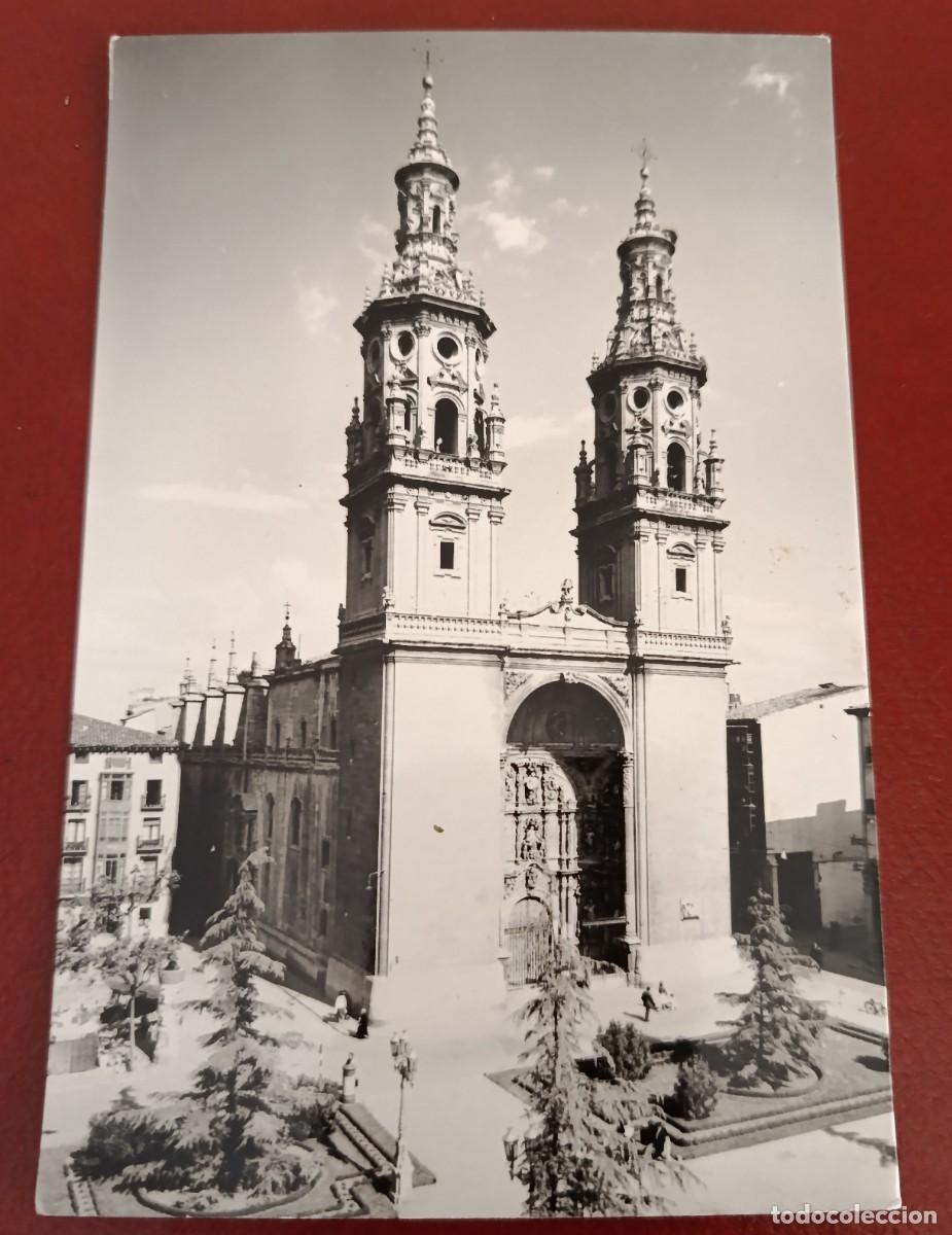 Postales: POSTAL FOTOGRAFICA FACHADA CATEDRAL LOGRO&Ntilde;O - LA RIOJA - EDICIONES SICILIA ZARAGOZA