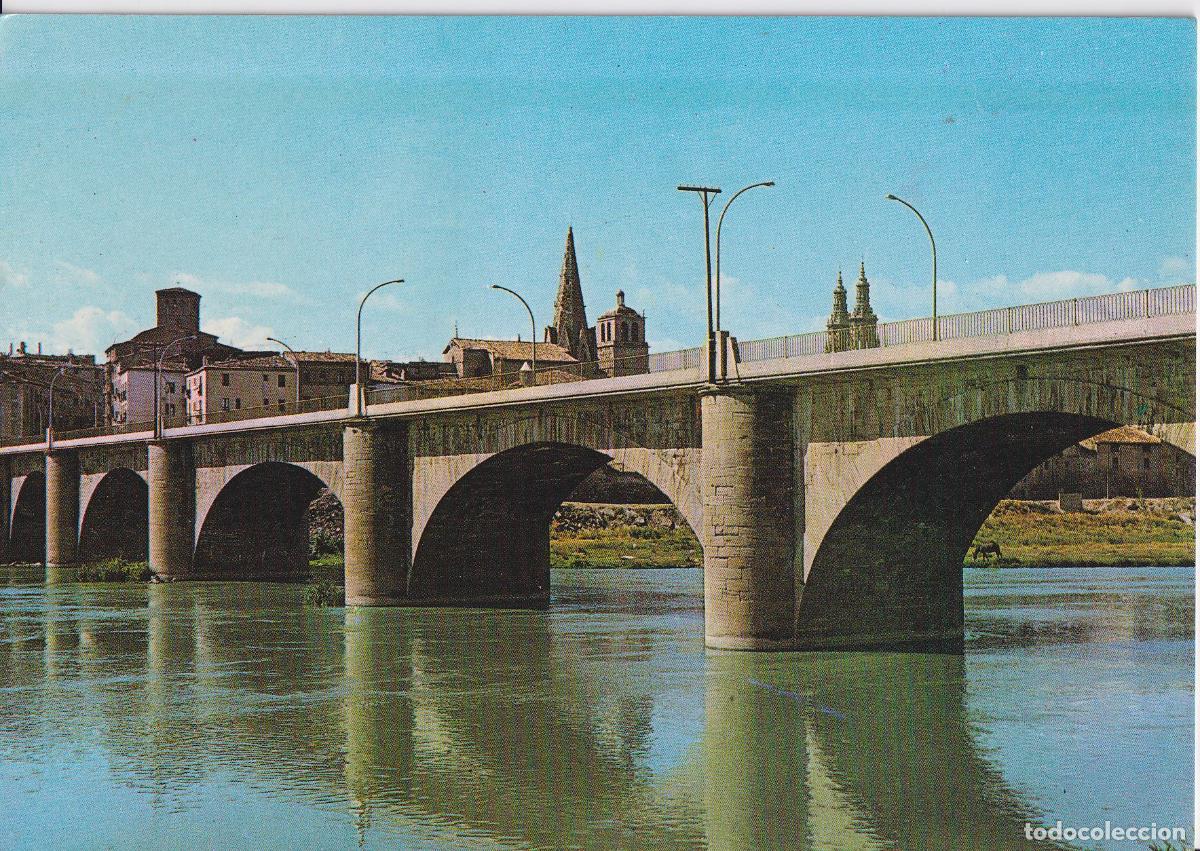 Postales: LOGRO&Ntilde;O, PUENTE DE PIEDRA SOBRE EL RIO EBRO - EDITA FITER - S/C