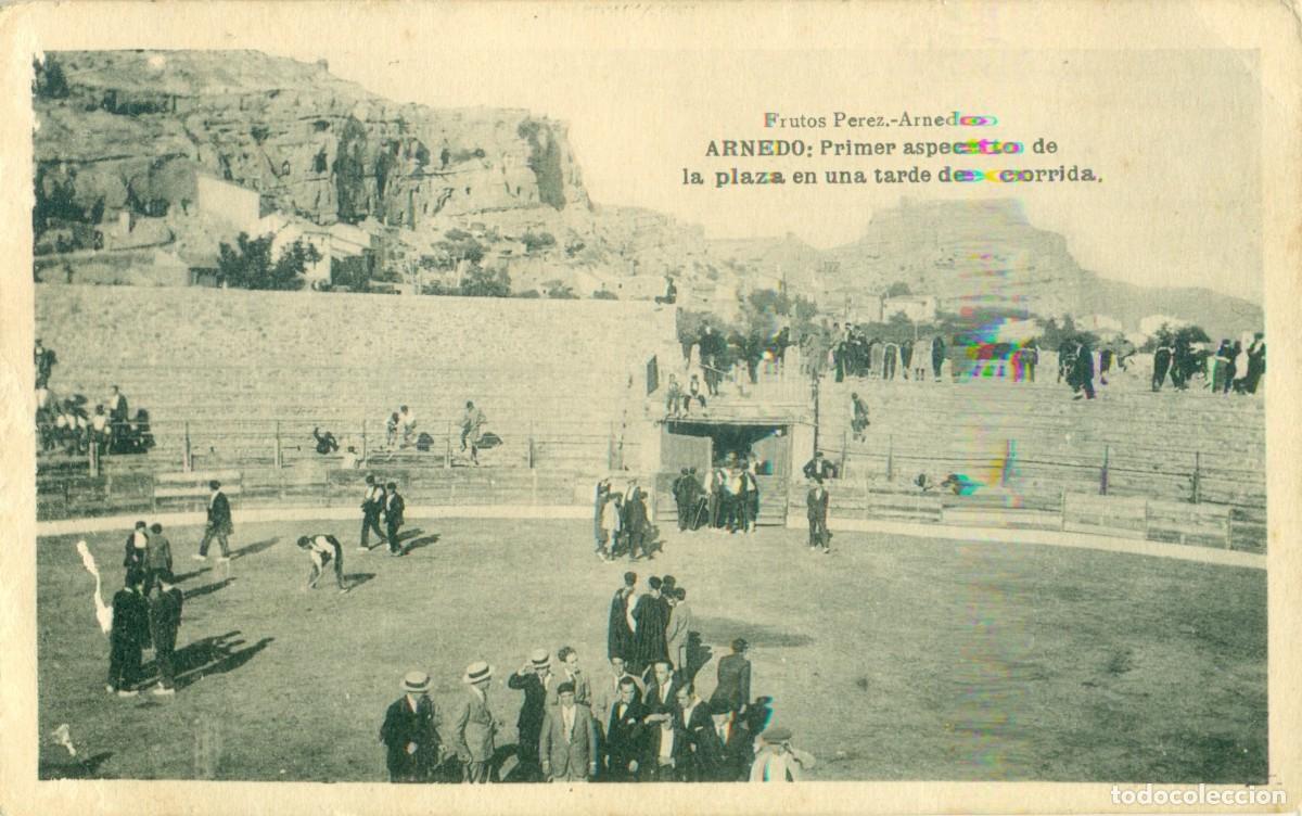 Postales: ARNEDO PLAZA DE TOROS. CORRIDA. HACIA 1920. RARA.