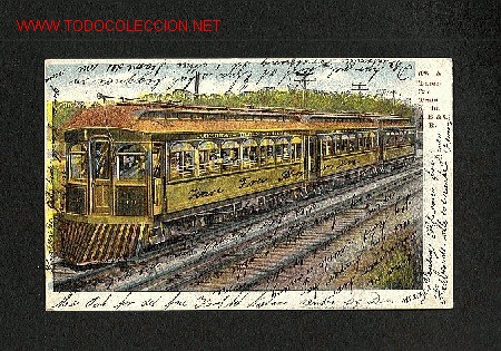 Postales: Postal de USA con tren - Foto 1