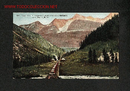Postales: Postal de USA (o Canada?) con tren - Foto 1