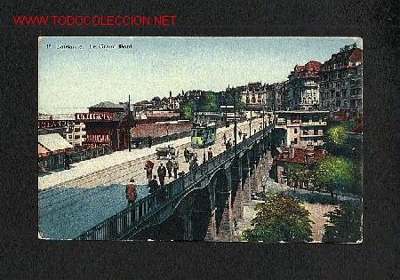 Postales: Postal de LAUSANNE (Suiza) con tranvia - Foto 1