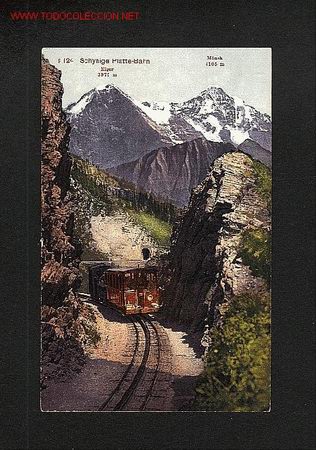 Postales: Postal de SCHYNIGE (Suiza) con tren - Foto 1