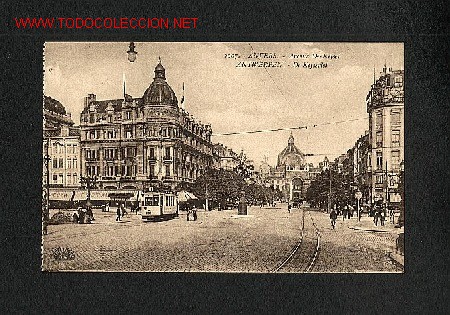 Postales: Postal de ANTWERPEN (Belgica) con tranvia - Foto 1