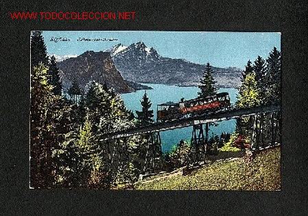 Postales: Postal SUIZA, con funicular - Foto 1