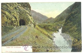 Postales: Postal MENDOZA .. T&uacute;nel de Cacheuta .. Ferrocarril - Foto 1