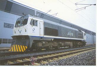 Postales: 7f-1134. Postal AVE 319.242.4, con quitanieves - Foto 1