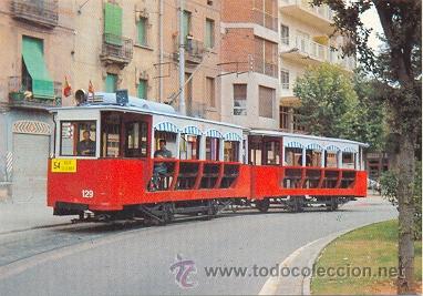 Postales: 7f-1487. Tranvies de Barcelona. Pl. del Centro - Foto 1