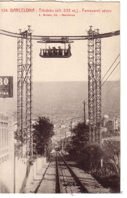 Postales: N&ordm; 693 POSTAL BARCELONA FERROCARRIL AEREO - Foto 1