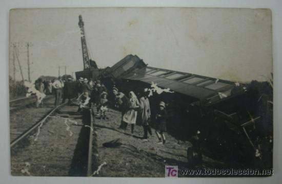 Postales: ACCIDENTE DE FERROCARRIL. (POSTAL FOTOGR&Aacute;FICA). - Foto 1