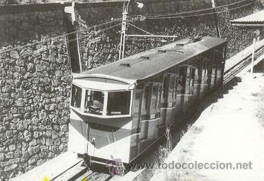Postales: 7f-734. Funicular de Valvidrera. En el apeadero - Foto 1