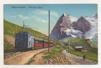 Postales: WENGERNALPBAHN. BLICK AUF EIGER. FERROCARRILES. SUIZA. - Foto 1