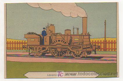Postales: LOCOMOTORA 1855. POSTAL ILUSTRADA. - Foto 1