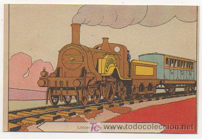 Postales: LOCOMOTORA A&Ntilde;O 1872. POSTAL ILUSTRADA. - Foto 1