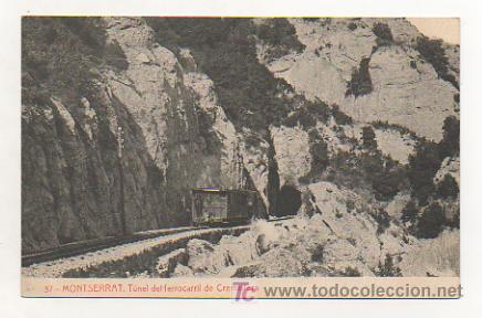 Postales: MONTSERRAT. TUNEL DEL FERROCARRIL DE CREMALLERA. (THOMAS) - Foto 1
