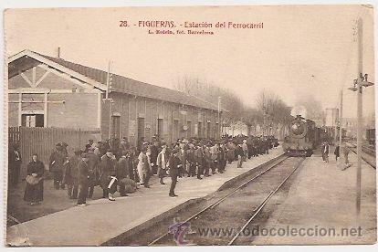 Postales: Figueras. Estaci&oacute;n del Ferrocarril - Foto 1
