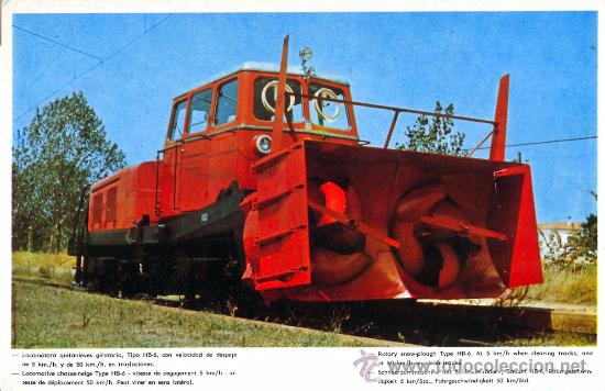 Postales: Postal Locomotora quitanieves - Foto 1