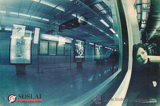 Postales: Tren en la estaci&oacute;n de Algorta (Vizcaya) - Foto 1