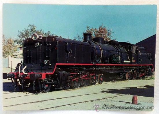 Postales: POSTAL RENFE LOCOMOTORA GARRAT - Foto 1