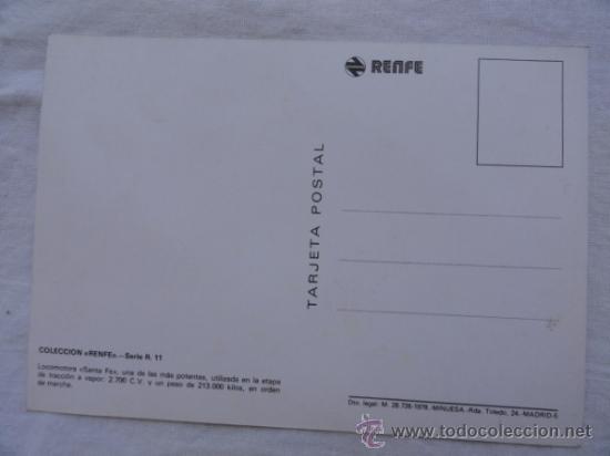 Postales: LOTE DE 3 POSTALES RENFE. - Foto 5