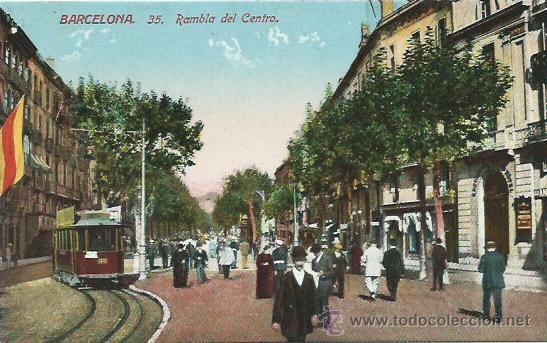 Postales: Barcelona Rambla del Centro - Foto 1