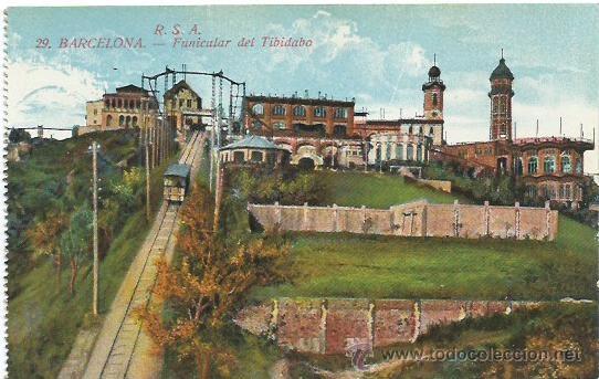 Postales: Barcelona Funicular del Tibidabo - Foto 1