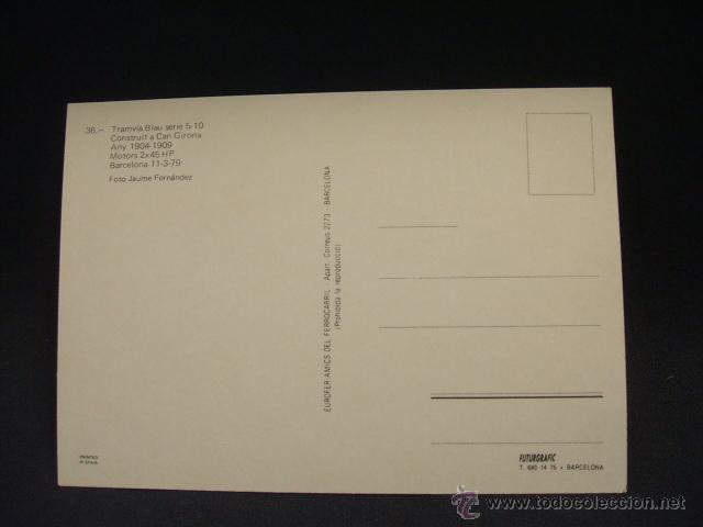 Postales: POSTAL - TRAMVIA BLAU SERIE 5-10 - - Foto 2