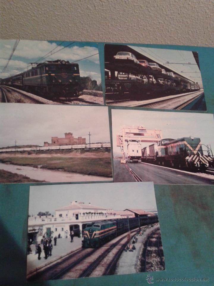 Postales: 5 POSTALES DE COLECCION DE LA RENFE - Foto 1