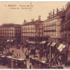 Postales: MADRID: PUERTA DEL SOL. TRANVÍAS. L. ROISIN. CIRCULADA (AÑOS 20). Lote 48822359