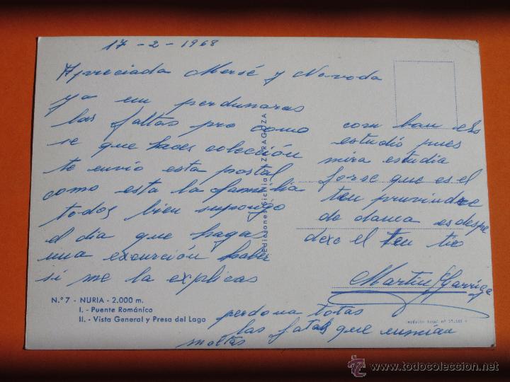 Postales: POSTAL - NURIA - SICILIA - CIRCULADA 1968 - Foto 2