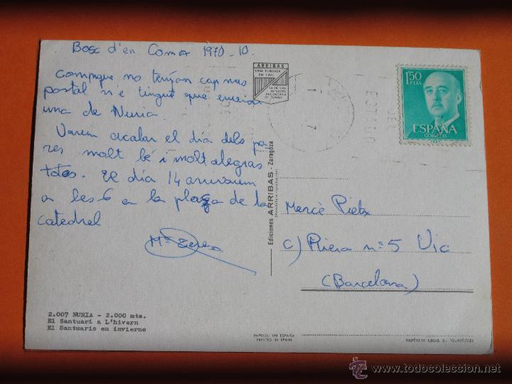 Postales: POSTAL - NURIA - ARRIBAS - CIRCULADA 1970 - Foto 2