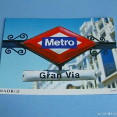 Postales: POSTAL METRO GRAN VIA DE MADRID 15,4 X 10,8. Lote 56636725