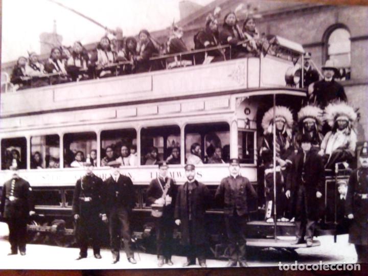 Postales: Postal B&uacute;falo Bill e Indios en Tranv&iacute;a Manchester. - Foto 1