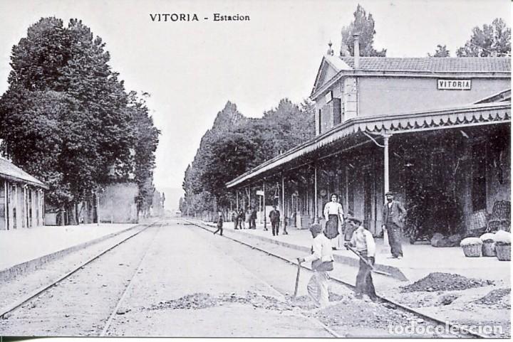 Postales: VITORIA-ESTACI&Oacute;N FERROCARRIL- REPRO-2000 - Foto 1