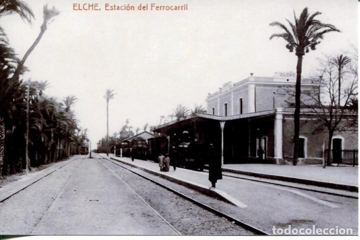 Postales: ELCHE-ESTACI&Oacute;N DEL FERROCARRIL -REPRO 2000. - Foto 1